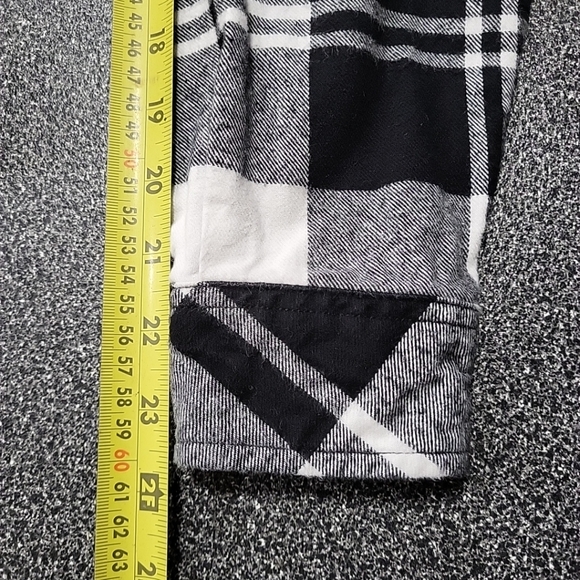 Oxgear Women's Shirt Size XL Black & White Plaid Button Down Flannel - Picture 12 of 12